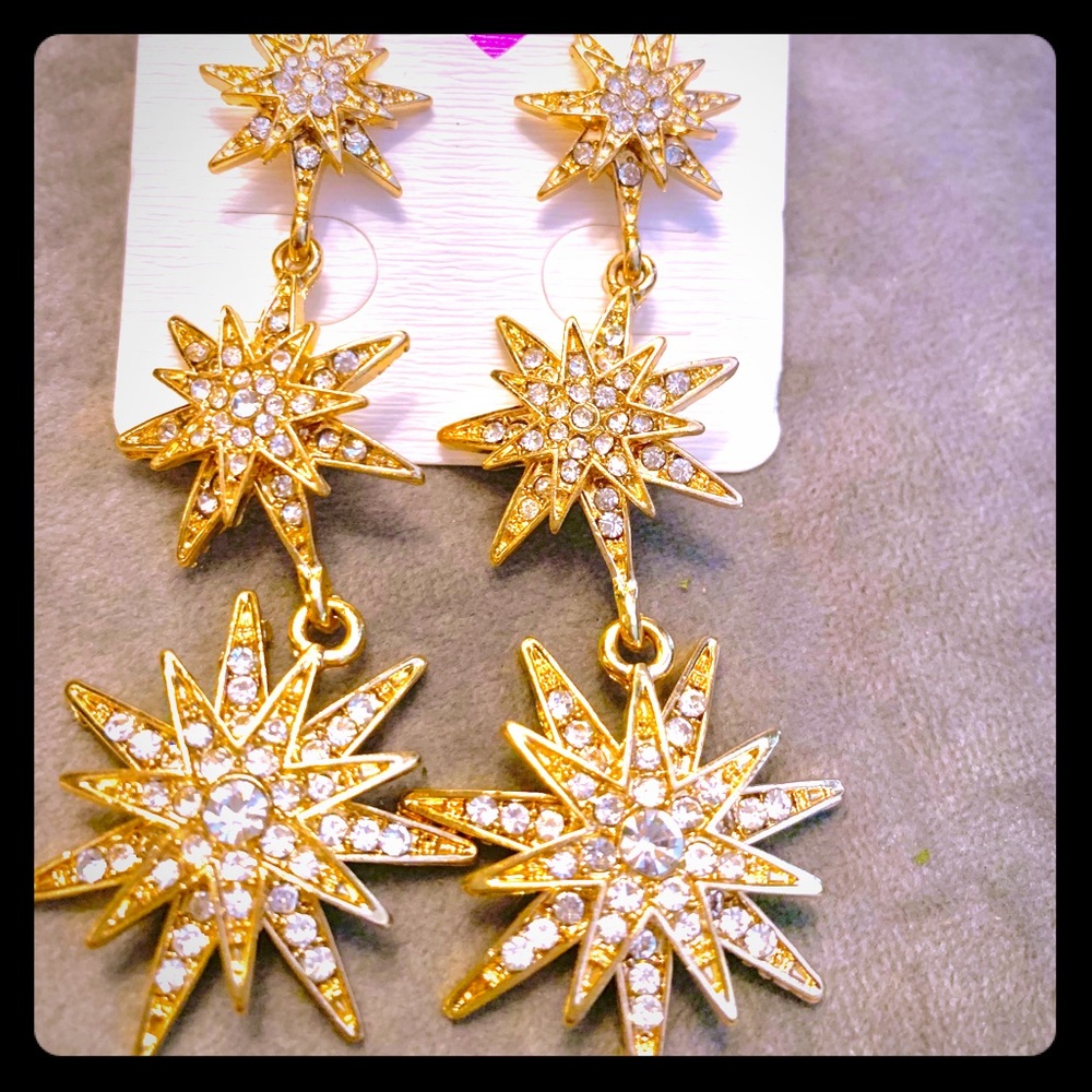 Buddy Love blinging star earrings